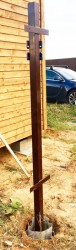 Квадратный столб для забора фото