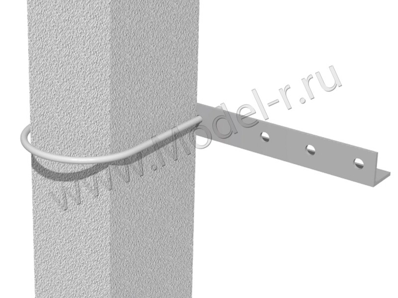Крепление провода к столбу траверса КРС-09