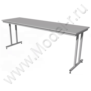 Стол металлический с деревянной столешницей СМ-06 2000x600 (01С069)