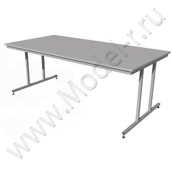 Стол металлический с деревянной столешницей СМ-06 2000x1000 (01С071)