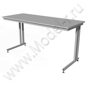 Стол металлический с деревянной столешницей СМ-07 1500x600 (01С085)