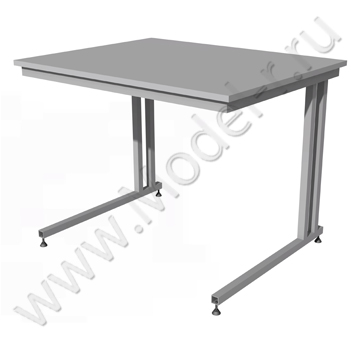 Стол металлический с деревянной столешницей СМ-07 1000x800 (01С090)